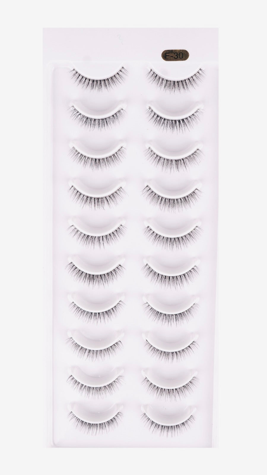 F-30 Natural False Eyelashes – Soft, Wispy & Lightweight Strip Lashes