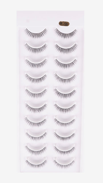 F-38 Natural False Eyelashes – Soft, Wispy & Lightweight Strip Lashes