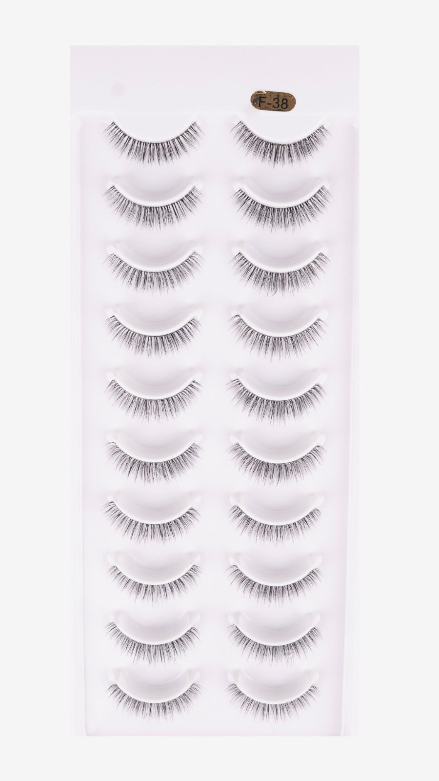 F-38 Natural False Eyelashes – Soft, Wispy & Lightweight Strip Lashes