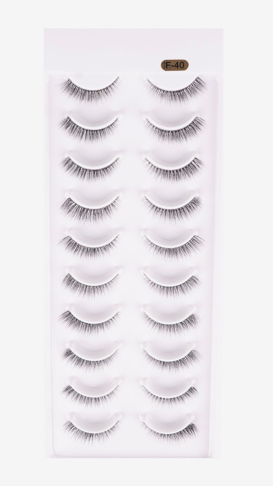 F-40 Natural False Eyelashes – Wispy, Soft & Lightweight Strip Lashes