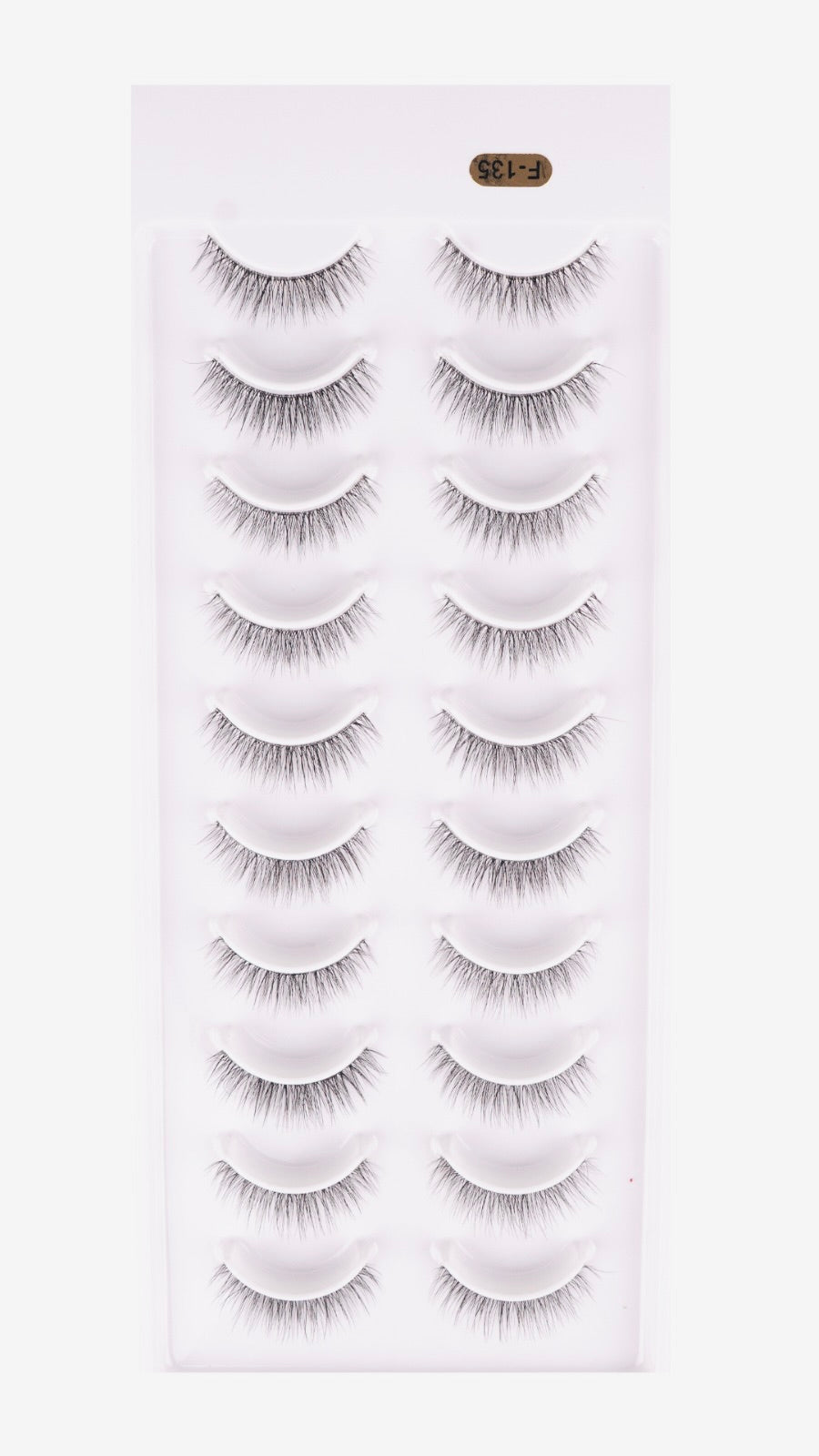 F-135 Natural False Eyelashes – Soft, Wispy & Lightweight Strip Lashes