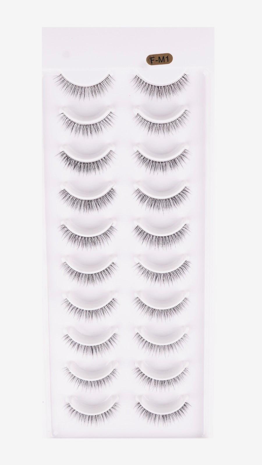 F-M1 Natural False Eyelashes – Soft, Wispy & Lightweight Strip Lashes