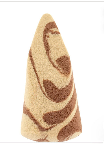 Coffee & Cream Makeup Blender – Soft Dual-Tone Beauty Sponge for Seamless Makeup